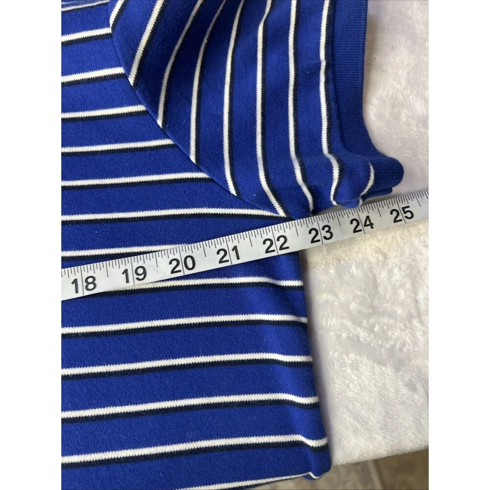 Polo Ralph Lauren Custom Fit Shirt Mens Sz L Blue Striped Short Sleeve Pony